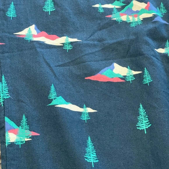NWT Eddie Bauer Women’s Flannel Pajama Bottoms, Blue with Evergreen Trees, XL - Picture 13 of 14